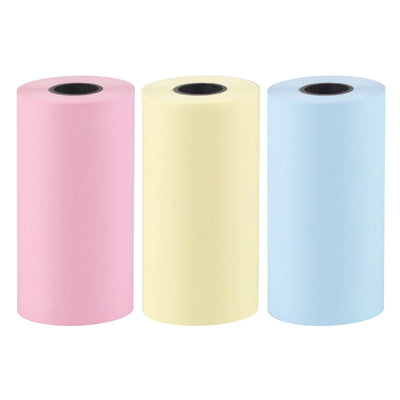 Set of colorful paper rolls for the HURC9 cat mini thermal printer - 3 pcs. — Hurtel