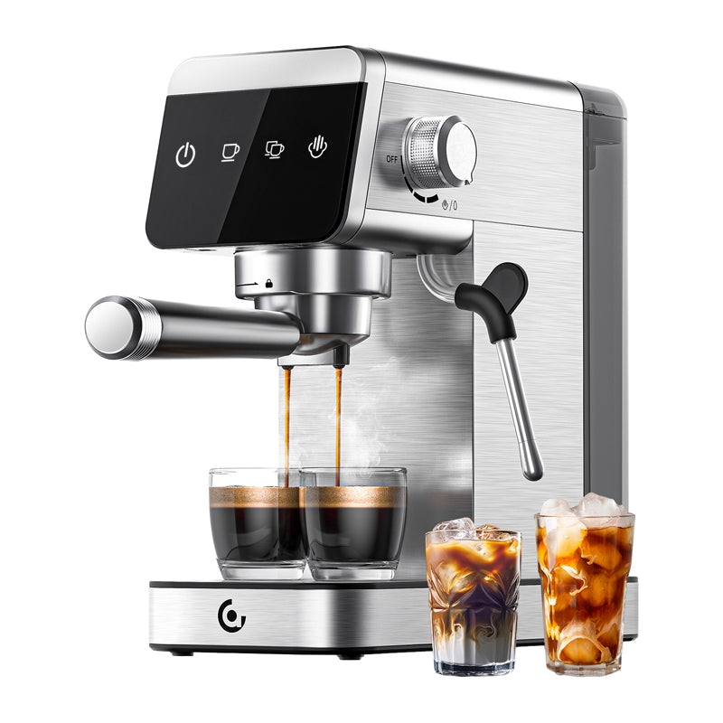 AMZCHEF CE-AZ-EM1501-SV Piston Coffee Maker (Silver) - Image 1