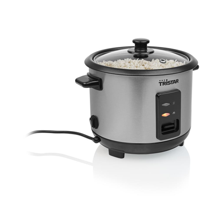 Tristar | RK-6146 | Rice cooker | 400 W | 1 L | Number of programs 0 | Black/Stainless steel