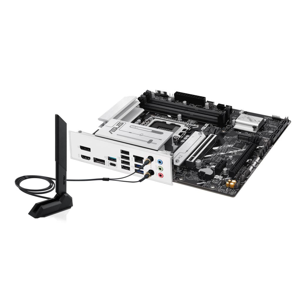 Mainboard ASUS Intel B860 Express LGA1851 Micro-ATX Memory DDR5 Memory slots 4 1xPCI-Express 4.0 1x 1xPCI-Express 4.0 16x 1xPCI-Express 5.0 16x 2xM.2 1xHDMI 1xDisplayPort 7xUSB 2.0 1xUSB-C 1xUSB-C w/Thunderbolt 1xOptical S/PDIF 1xRJ45 3xAudio port