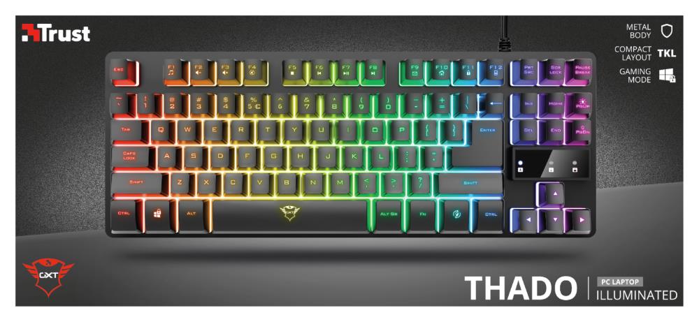 KEYBOARD USB GXT 833 THADO/ENG 23698 TRUST
