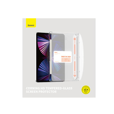 Baseus Crystal tempered glass for iPad Pro 12.9'' (2018/2020/2021/2022) + mounting kit - transparent