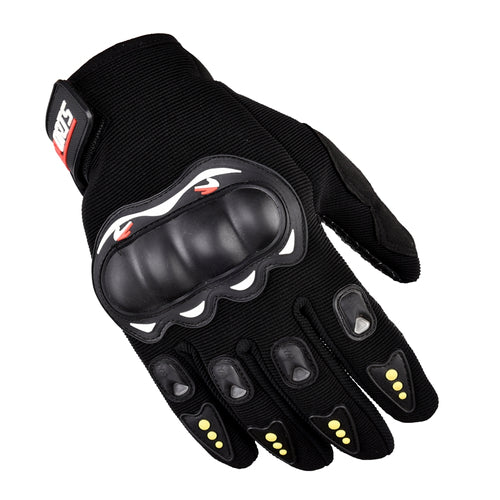 Motorcycle phone gloves with knuckle protector – black — Hurtel