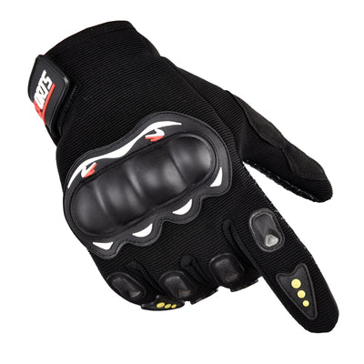 Motorcycle phone gloves with knuckle protector – black — Hurtel