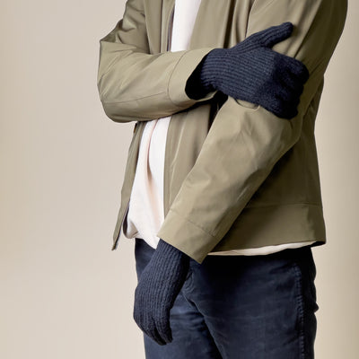 Braided telephone gloves with cut-outs for fingers - black — Hurtel