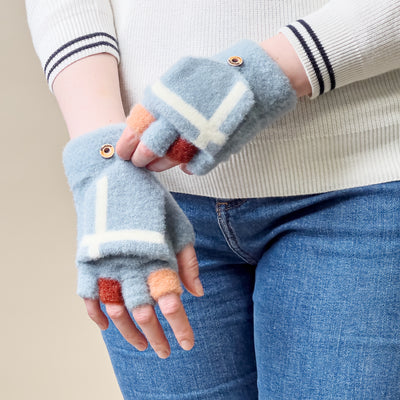 Women's/children's winter telephone gloves - blue — Hurtel