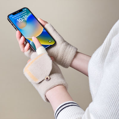 Women's/children's winter phone gloves - white — Hurtel
