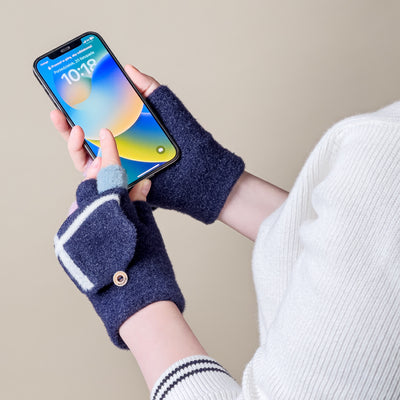 Women's/children's winter phone gloves - black — Hurtel