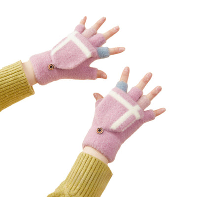 Women's/children's winter telephone gloves - pink — Hurtel