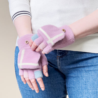 Women's/children's winter telephone gloves - pink — Hurtel