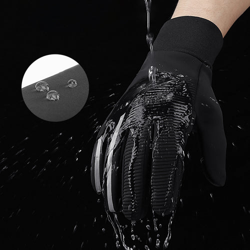 Insulated, non-slip sports phone gloves (size L) - black — Hurtel
