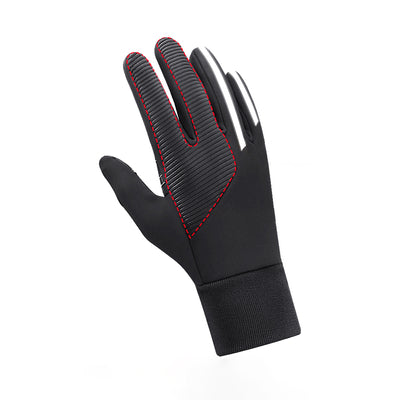 Insulated, anti-slip sports phone gloves (size XL) - black — Hurtel