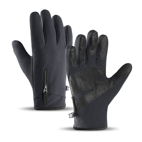 Anti-slip winter phone sports gloves (size XL) - black — Hurtel