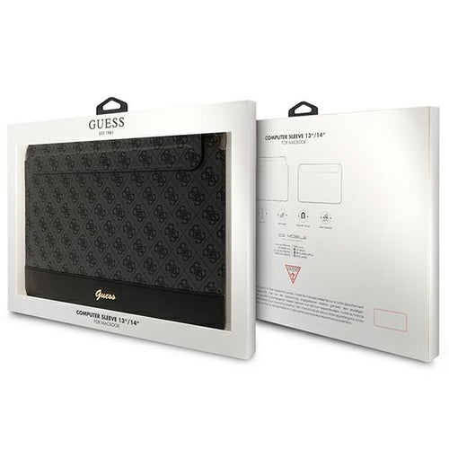 Guess 4G Stripe Metal Logo case for 14" laptop - black