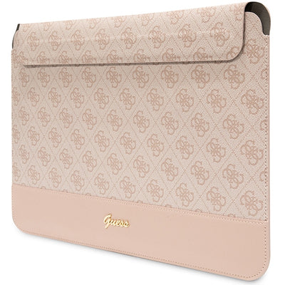 Guess 4G Stripe Metal Logo case for a 14" laptop - pink