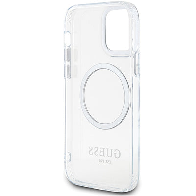 Guess Metal Outline Magsafe case for iPhone 12 / iPhone 12 Pro - silver