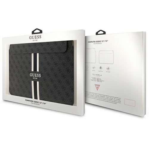 Guess 4G Printed Stripes cover for a 14" laptop - black