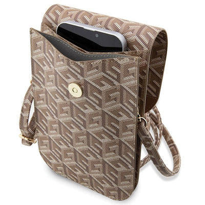 Guess Handbag GUWBHGCFSEW brown/brown GCube Stripe