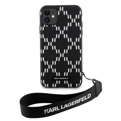 Karl Lagerfeld KLHCN61SAKLMBSK iPhone 11 / Xr 6.1" black/black hardcase Monogram Losange Saffiano