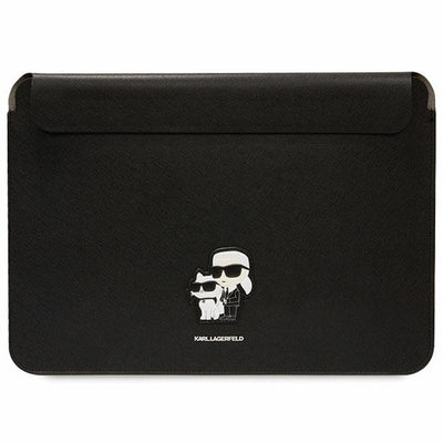 Karl Lagerfeld Saffiano Karl&amp;Choupette case for a 14" laptop - black