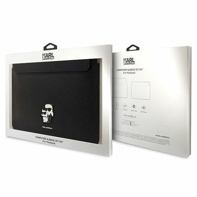 Karl Lagerfeld Saffiano Karl&amp;Choupette case for a 14" laptop - black