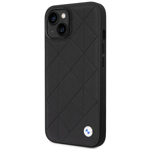 Case BMW BMHCP14S22RQDK iPhone 14 6.1" black/black Leather Quilted