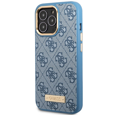 Guess GUHMP14LU4GPRB iPhone 14 Pro 6.1" blue/blue hard case 4G Logo Plate MagSafe