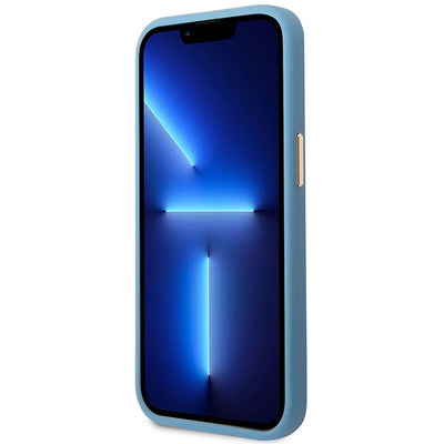 Guess GUHMP14LU4GPRB iPhone 14 Pro 6.1" blue/blue hard case 4G Logo Plate MagSafe