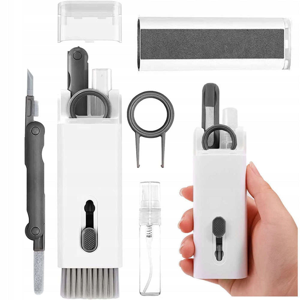 Multifunctional 7in1 cleaning set for headphones and keyboard - gray — Hurtel