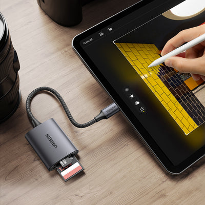 Ugreen CM401 USB C 5Gb/s SD/TF Card Reader - Gray
