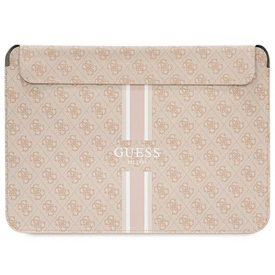 Guess 4G Printed Stripes cover for a 14" laptop - pink