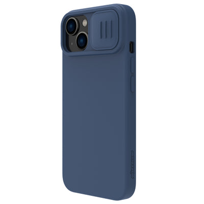 Nillkin CamShield Silky Silicone Case for iPhone 15 Plus with Camera Protector - Dark Blue