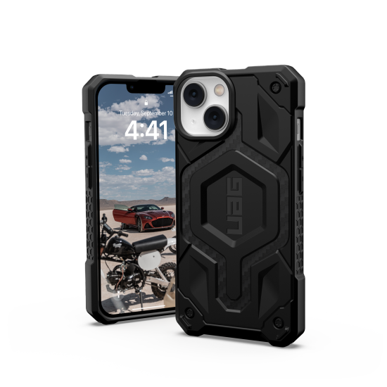 UAG Monarch MagSafe case for iPhone 14 Plus - black carbon
