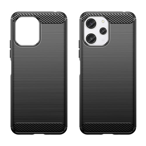 Flexible carbon pattern case for Xiaomi Redmi 12 Carbon Case - black — Hurtel
