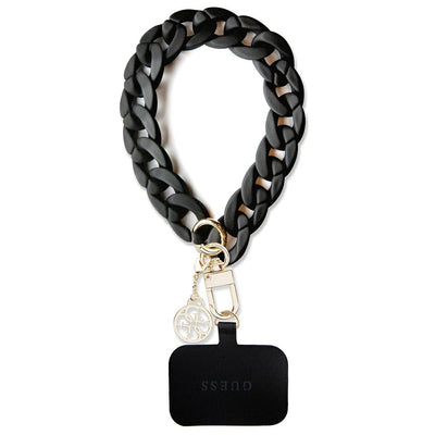 Guess GUOUCBMC4MK Universal Big Hand Strap case - black Acrylic 4G Charm