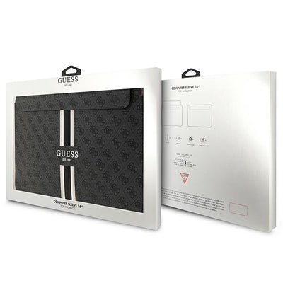 Guess 4G Printed Stripes cover for a 16" laptop - black