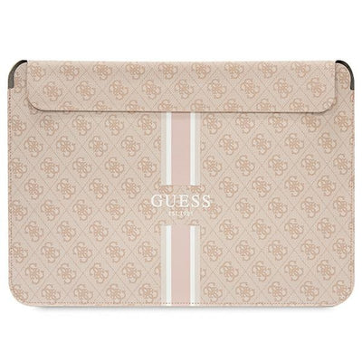 Guess 4G Printed Stripes cover for a 16" laptop - pink