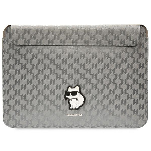 Karl Lagerfeld Saffiano Monogram Choupette case for a 14" laptop - silver