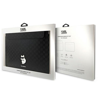 Karl Lagerfeld Saffiano Monogram Choupette case for a 14" laptop - black