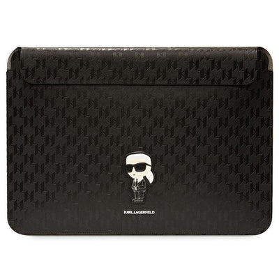 Karl Lagerfeld Saffiano Monogram Ikonik case for a 14" laptop - black