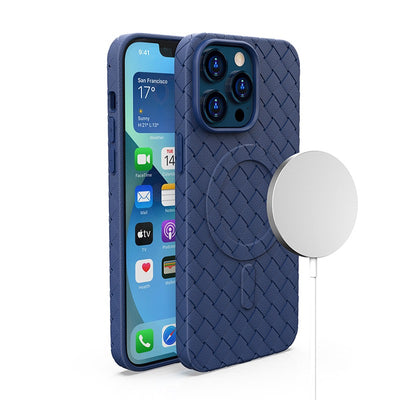 MagSafe Woven Case for iPhone 15 Pro - navy blue — Hurtel