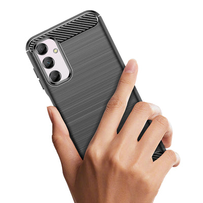Flexible carbon pattern case for Samsung Galaxy M14 Carbon Case - black — Hurtel