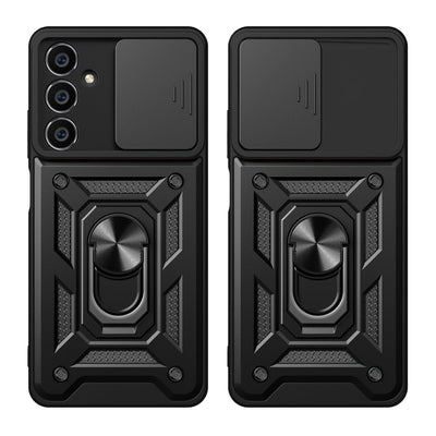 Hybrid Armor Camshield case for Samsung M54 with camera cover - black — Hurtel