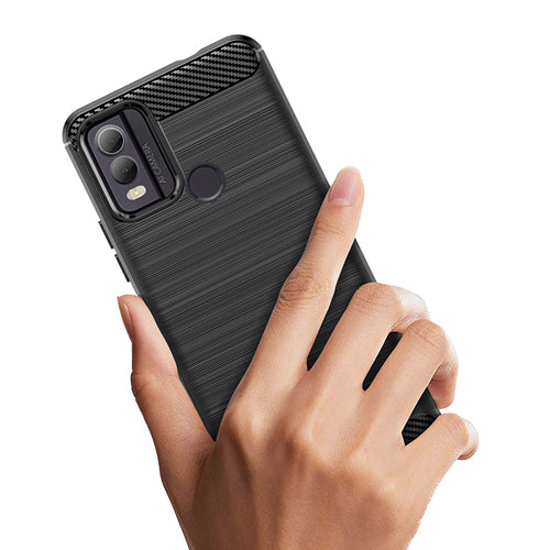 Carbon Case silicone case for Nokia C22 - black — Hurtel