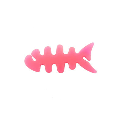 Fish-shaped headphone cable wrap - pink — Hurtel