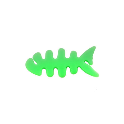 Fish-shaped headphone cable wrap - green — Hurtel