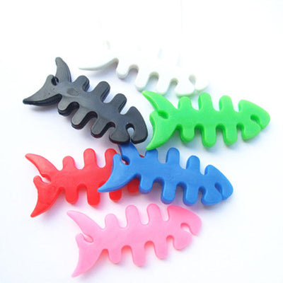 Fish-shaped headphone cable wrap - green — Hurtel