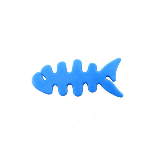 Fish-shaped headphone cable wrap - blue — Hurtel