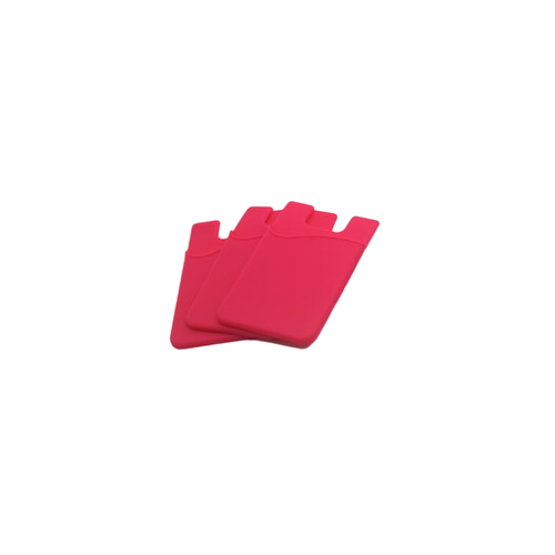 Self-adhesive card case for the back of the phone - red — Hurtel