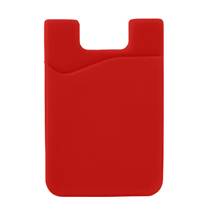 Self-adhesive card case for the back of the phone - red — Hurtel